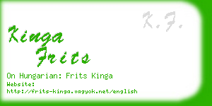 kinga frits business card